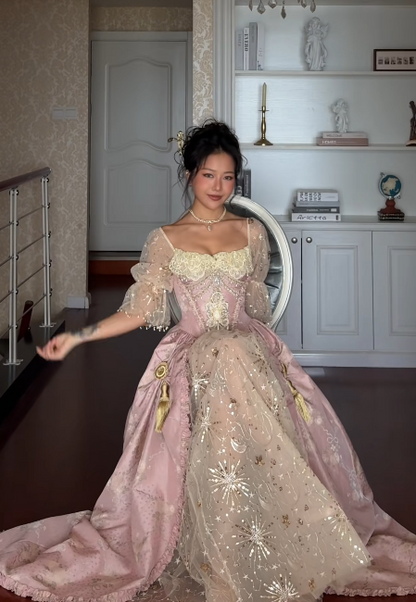 Fashion Pink Prom Dress A-Line Satin Long Evening Dress ED11520