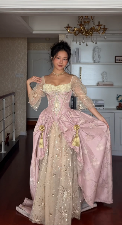Fashion Pink Prom Dress A-Line Satin Long Evening Dress ED11520