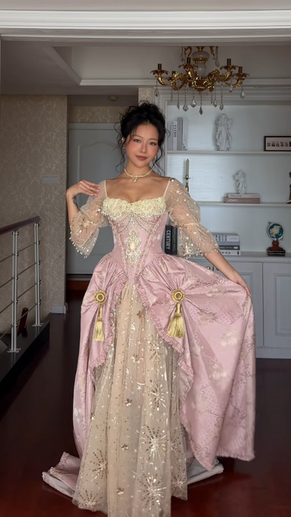 Fashion Pink Prom Dress A-Line Satin Long Evening Dress ED11520