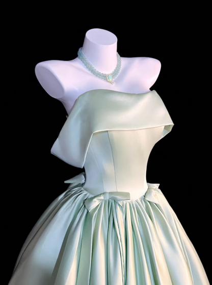 Fashion Green Prom Dress A-Line Satin Long Evening Dress ED11532