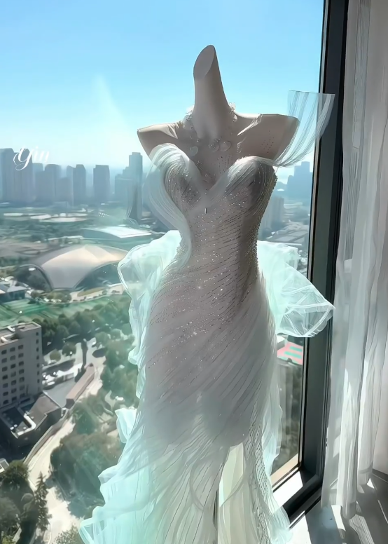 Modisches grünes Abschlussballkleid Etuikleid Tüll langes Abendkleid ED11533