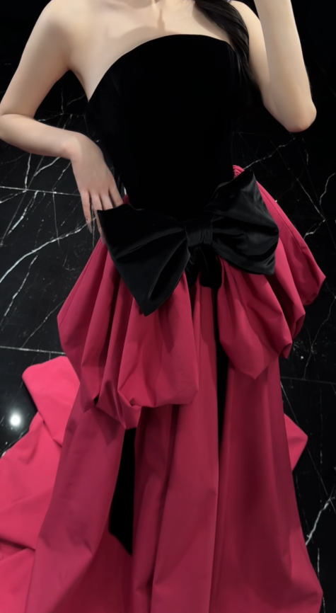 Fashion Pink Prom Dress A-Line Satin Long Evening Dress ED11540