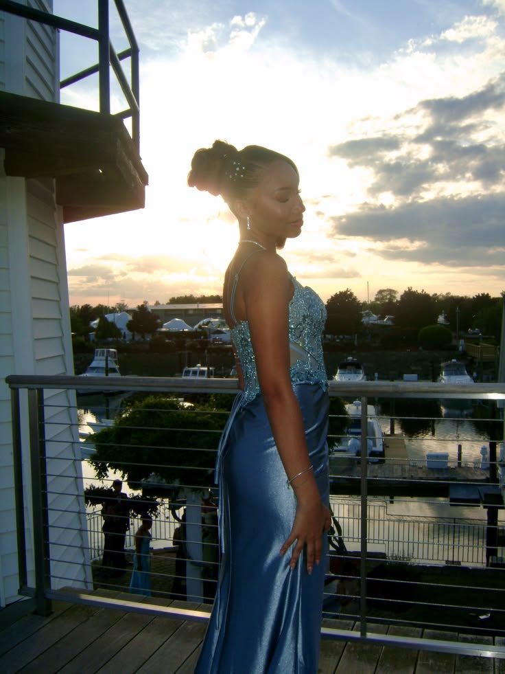 Gorgeous Sheath Satin Beaded Evening Dress Blue Prom Dress ED11578