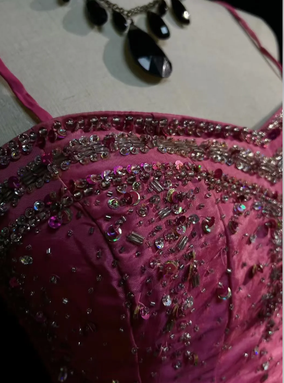 Gorgeous Halter Satin A-Line Evening Dress Pink Prom Dress  ED11582