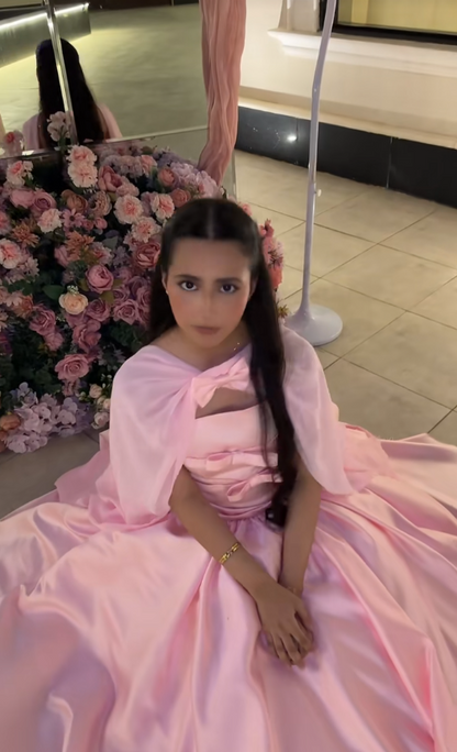Gorgeous Pink Prom Dress A-Line Satin Long Evening Dress ED11622