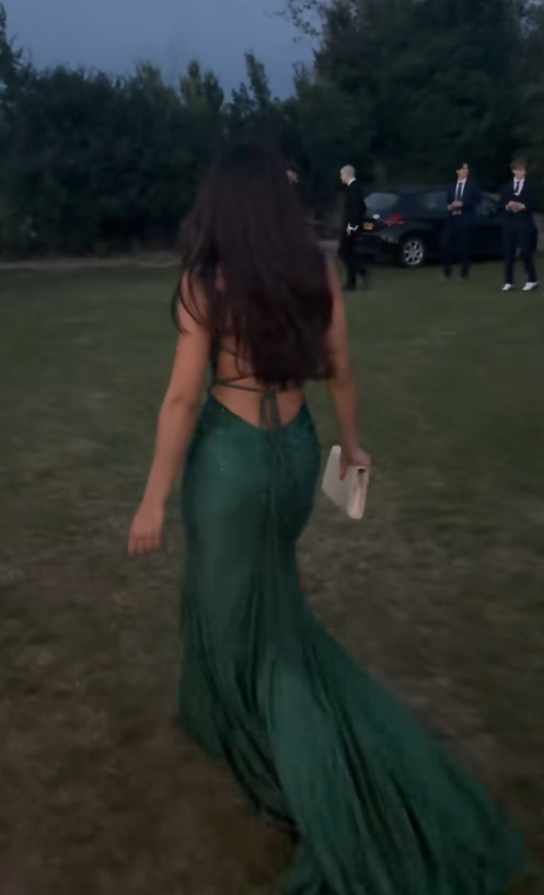 Robe de bal fourreau longue en satin vert foncé magnifique ED11654