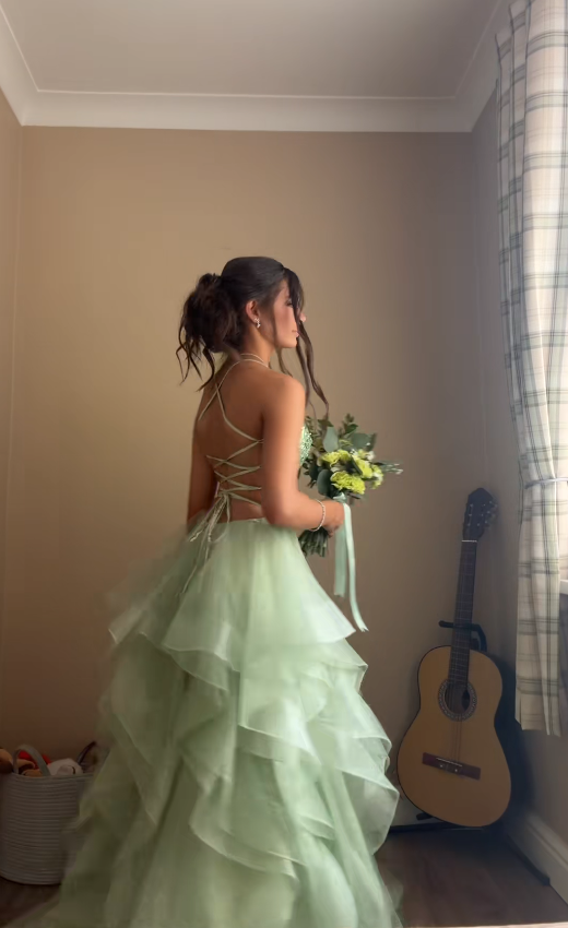 Gorgeous Green Prom Dress A-Line Tulle Long Evening Dress ED11655