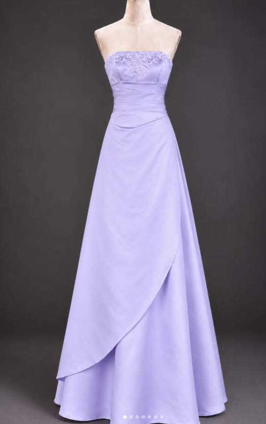Pretty Sheath Satin Long Evening Dress Purple Prom Dress ED11927
