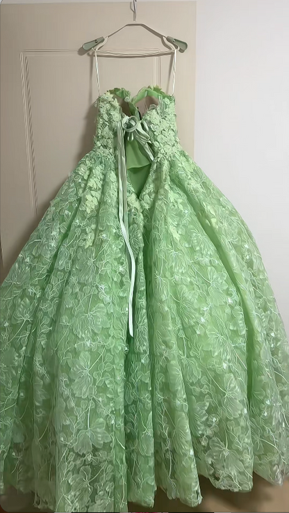 Gorgeous Green Prom Dress A-Line Tulle Long Prom Dress ED11990