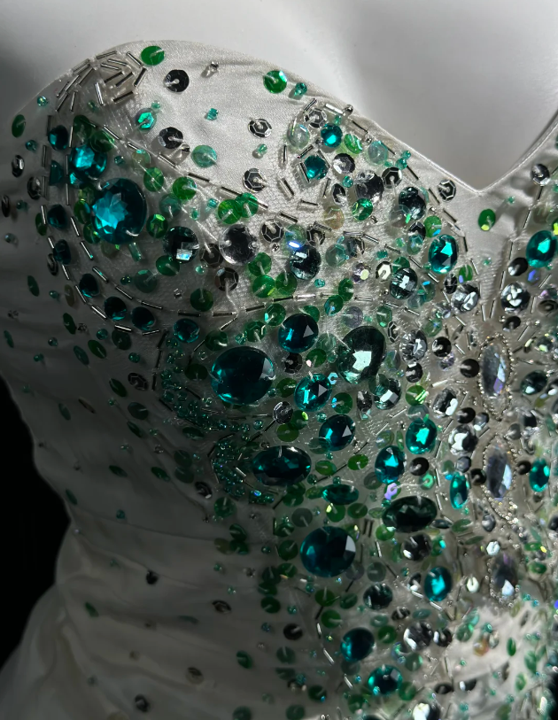 Gorgeous Green Prom Dress Sheath Chiffon Long Prom Dress ED11992