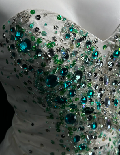Gorgeous Green Prom Dress Sheath Chiffon Long Prom Dress ED11992