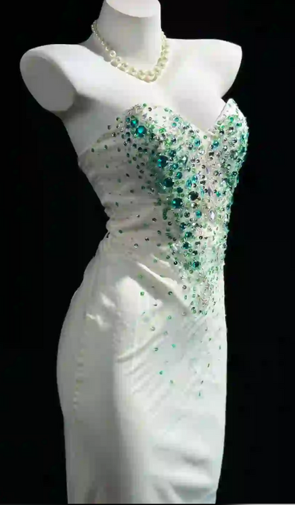 Gorgeous Green Prom Dress Sheath Chiffon Long Prom Dress ED11992