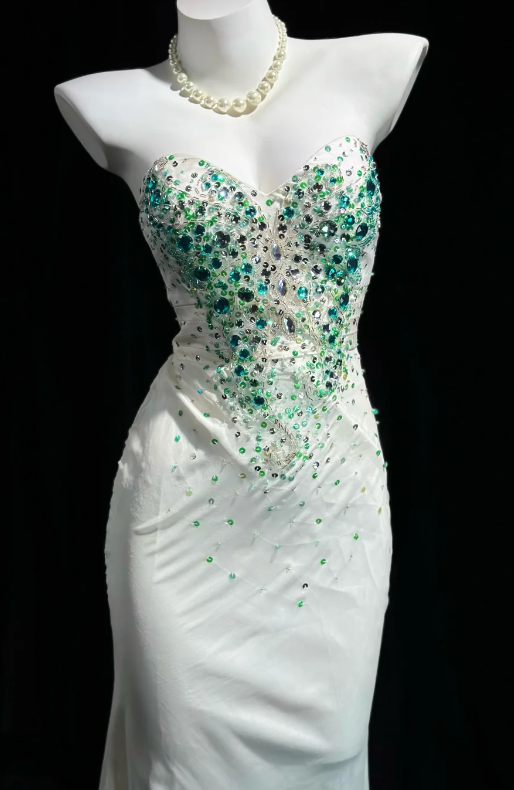 Gorgeous Green Prom Dress Sheath Chiffon Long Prom Dress ED11992