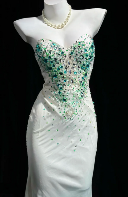 Gorgeous Green Prom Dress Sheath Chiffon Long Prom Dress ED11992