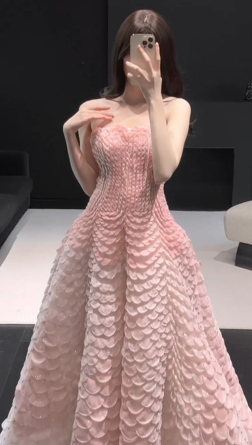 Gorgeous Pink Prom Dress Sweet 16 Dress A-Line Tulle Long Evening Dress ED11996