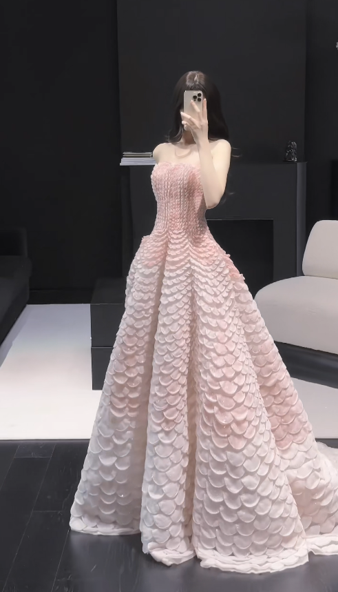 Gorgeous Pink Prom Dress Sweet 16 Dress A-Line Tulle Long Evening Dress ED11996