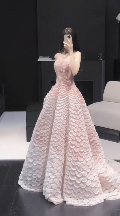 Gorgeous Pink Prom Dress Sweet 16 Dress A-Line Tulle Long Evening Dress ED11996