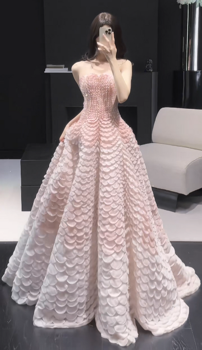 Gorgeous Pink Prom Dress Sweet 16 Dress A-Line Tulle Long Evening Dress ED11996