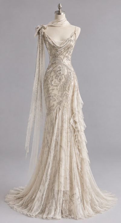 Jolie robe de bal jaune clair, robe de soirée longue fourreau en mousseline ornée de perles ED12142