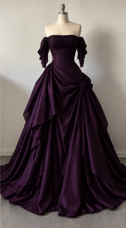 Robe de bal chic vert foncé, robe de soirée longue en satin coupe trapèze ED12159