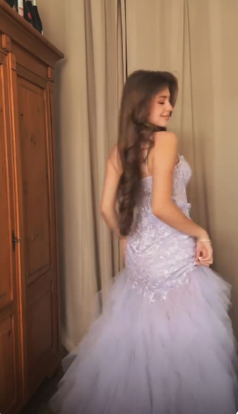 Gorgeous Light Purple Prom Dress Sheath Tulle Long Evening Dress ED12169