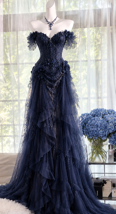 Jolie robe de bal bordeaux fourreau en mousseline perlée, robe de soirée longue ED12194