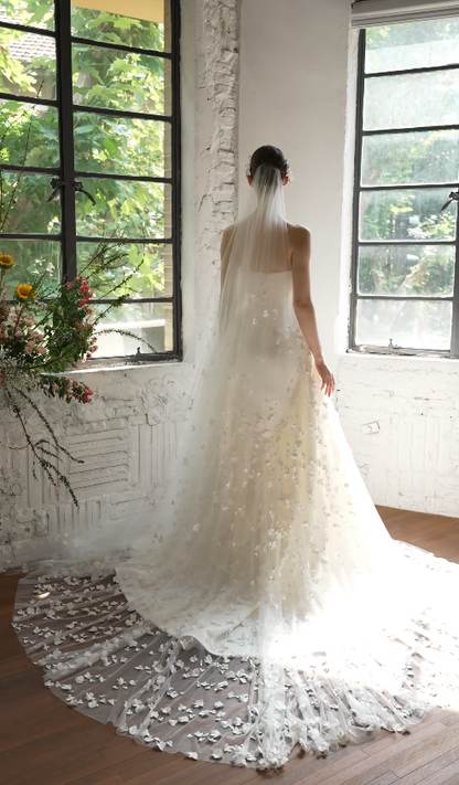 Elegantes langes Brautkleid aus Satin in Etui-Passform, weißes Hochzeitskleid ED12230