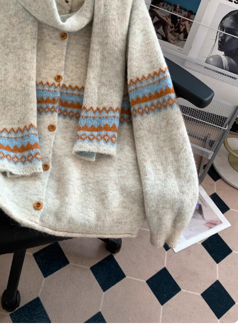 Cardigan mignon abricot ED01342