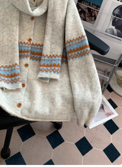 Cardigan mignon abricot ED01342