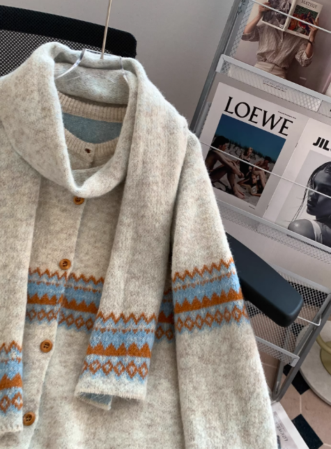 Cardigan mignon abricot ED01342