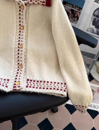 Cardigan mignon abricot ED01342