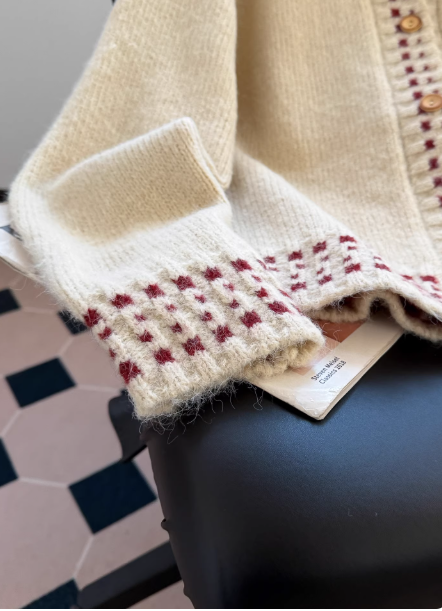 Cardigan mignon abricot ED01342