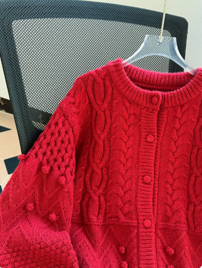 Cardigan mignon abricot ED01342