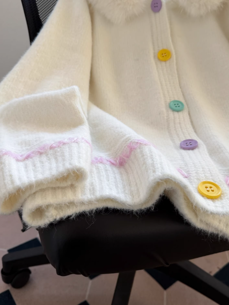 Cardigan mignon abricot ED01342