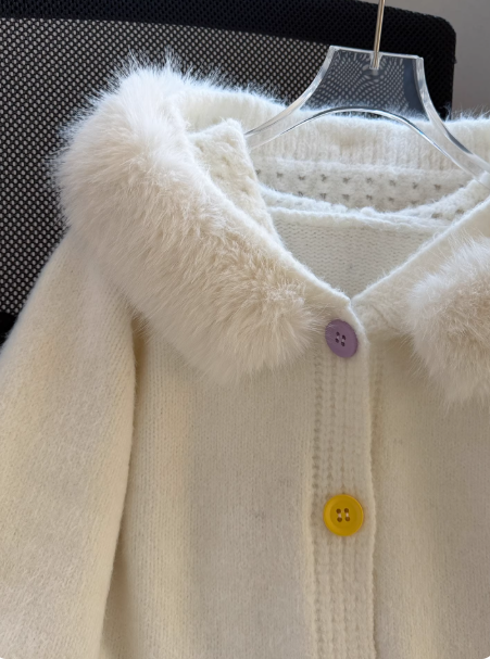 Cardigan mignon abricot ED01342