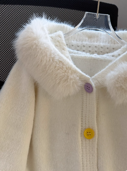 Cardigan mignon abricot ED01342