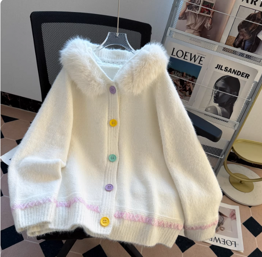 Cardigan mignon abricot ED01342