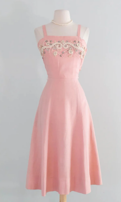 Cute Spaghetti Straps A-line Satin Applique Short Prom Dresses Pink Homecoming Dresses Birthday Dresses EP04033
