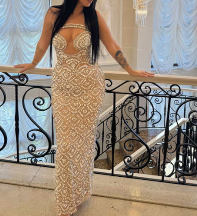 Elegant Strapless Sheath Tulle Diamond Wedding Guest Dresses, Sexy Formal Evening Dresses EP04060