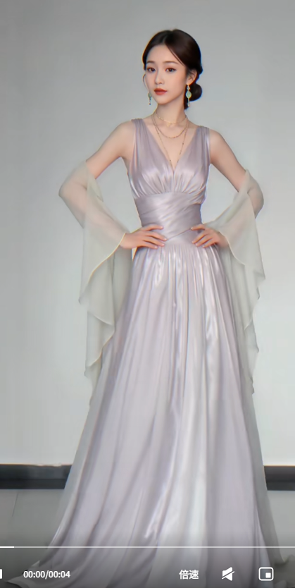 Elegant V-neck A-Line Satin Long Prom Dresses,Sleeveless Formal Evening Dresses EP04072
