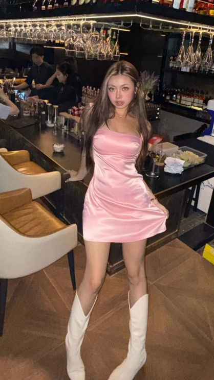 Fairy Pink Homecoming Dresses Spaghetti Strap Sheath Short Prom Dresses Cute Birthday Dresses EP04805