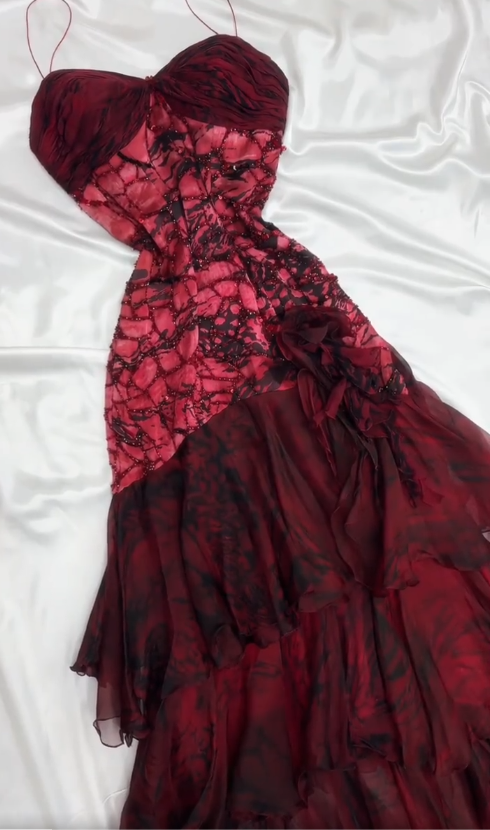 Robes d'anniversaire élégantes bleu dégradé, col en V, paillettes, mousseline, fourreau, robes de bal, robes de soirée ED04456