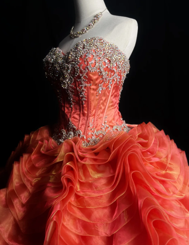 Robes d'anniversaire élégantes bleu dégradé, col en V, paillettes, mousseline, fourreau, robes de bal, robes de soirée ED04456