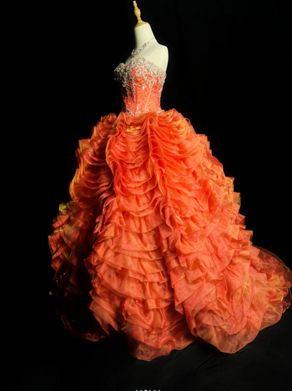 Robes d'anniversaire élégantes bleu dégradé, col en V, paillettes, mousseline, fourreau, robes de bal, robes de soirée ED04456