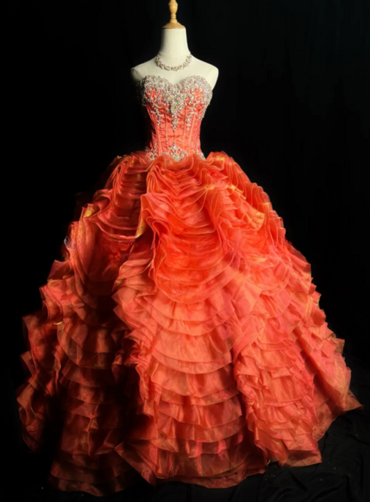 Robes d'anniversaire élégantes bleu dégradé, col en V, paillettes, mousseline, fourreau, robes de bal, robes de soirée ED04456