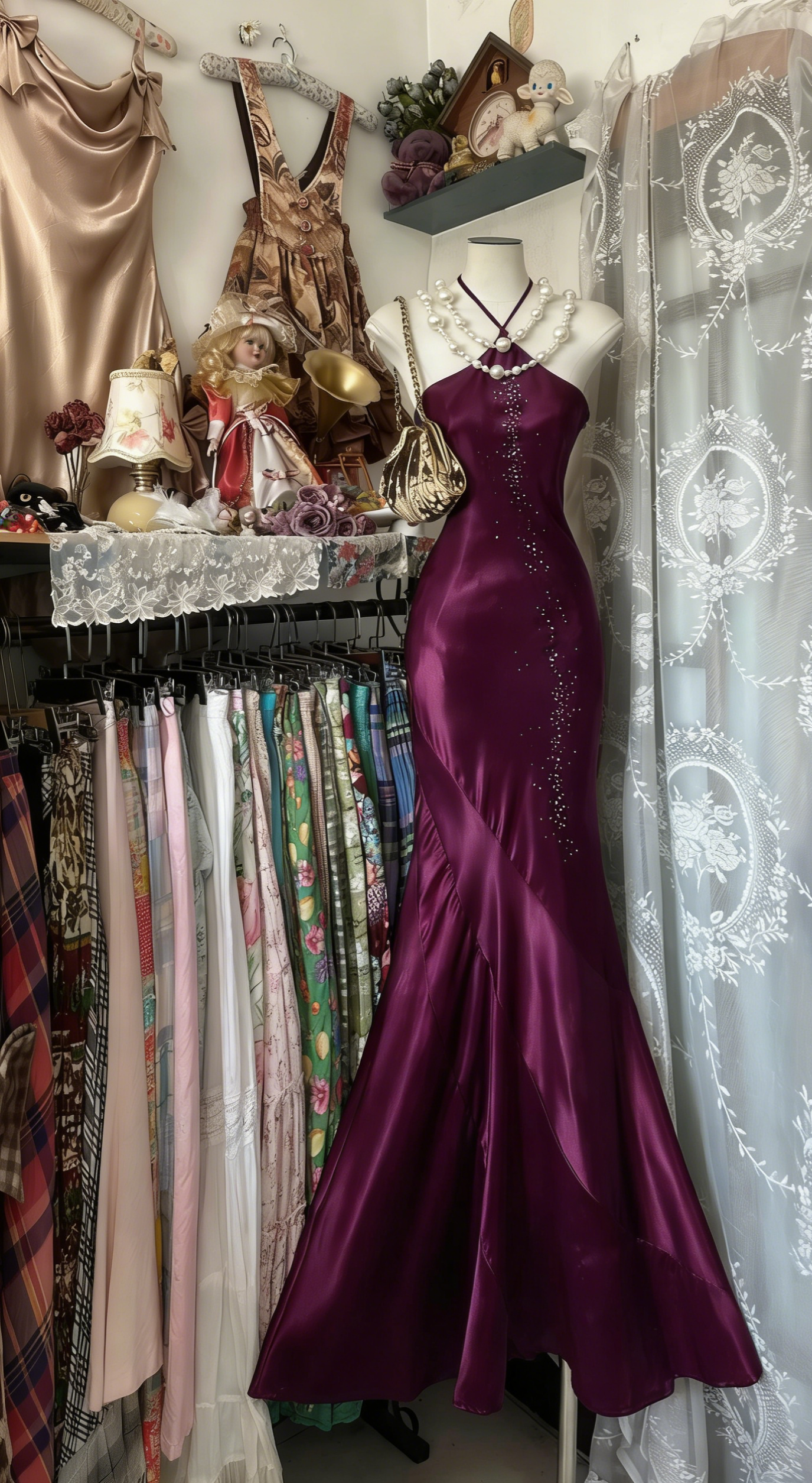 Elegant Halter Mermaid Long Prom Dresses Satin Royal Blue Evening Dresses with Open Back EP05561