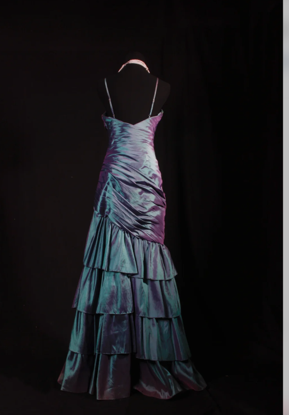 Fairy Spaghetti Straps Sheath Long Prom Dresses Satin Sleeveless Evening Dresses  Green Birthday Dresses EP05703