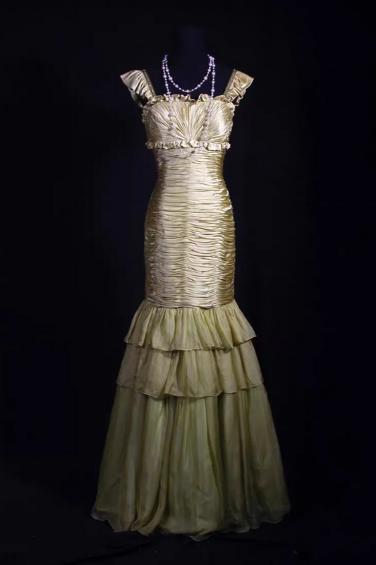 Robes d'anniversaire élégantes bleu dégradé, col en V, paillettes, mousseline, fourreau, robes de bal, robes de soirée ED04456