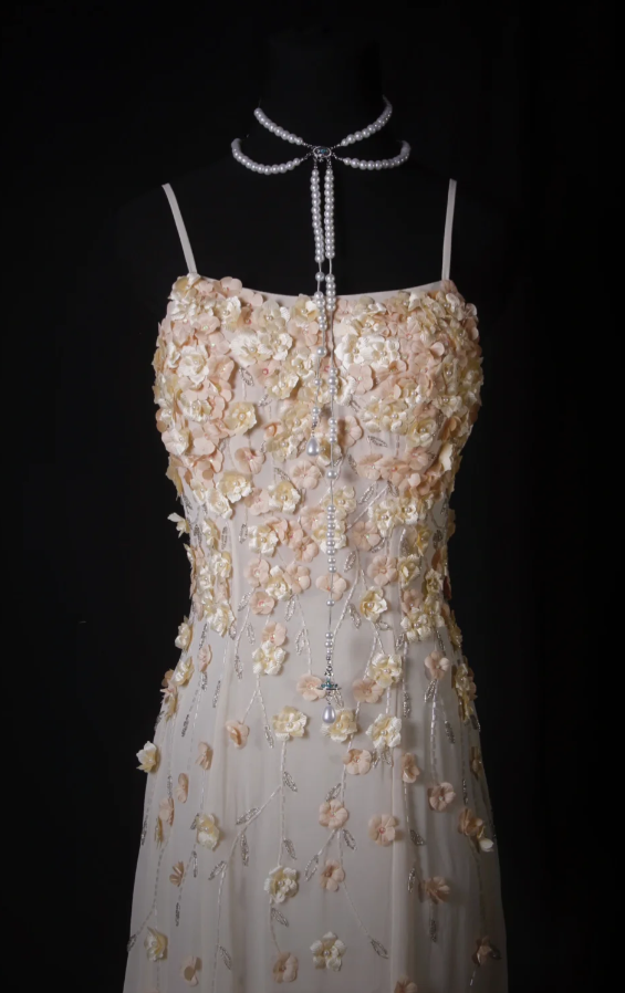 Vintage Sheath Long Prom Dresses Appliques Chiffon Spaghetti Straps Formal Dresses Sleeveless Evening Dresses EP06007