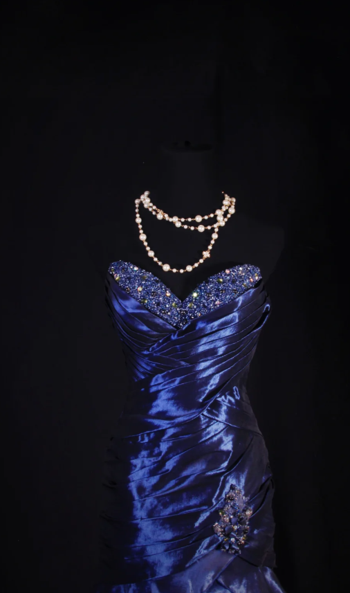 Gorgeous Navy Blue Sheath Long Prom Dresses Satin Sweetheart Formal Dresses Sleeveless Evening Dresses EP06009